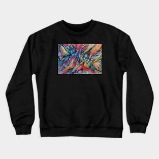Colorful Fowing Bubbles Digital Abstract Crewneck Sweatshirt